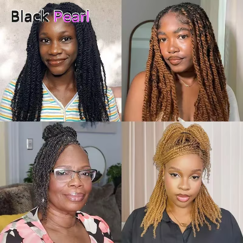 Extensions de cheveux humains afro crépus en vrac gris sel noir naturel/marron/gris-léger pour tresser