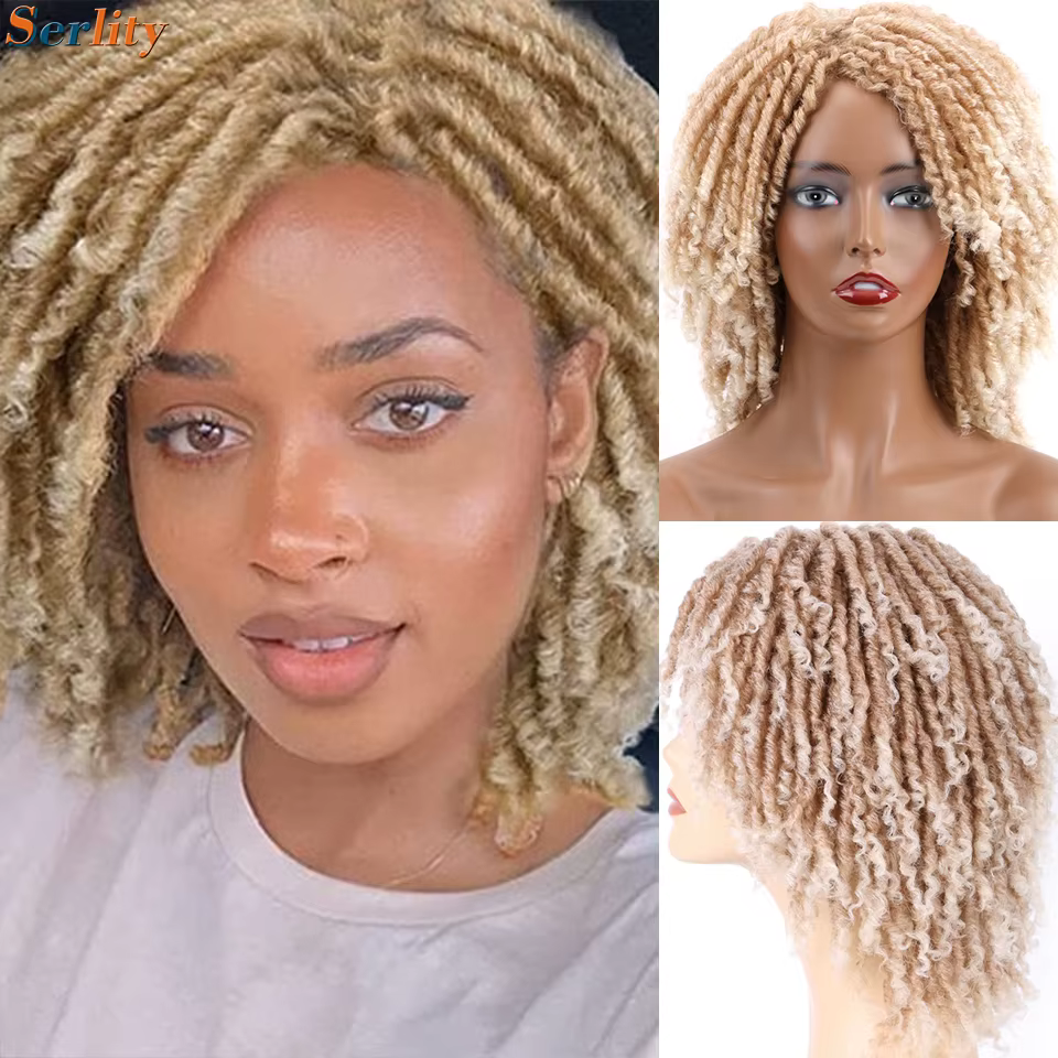 Dreadlock perruque pour les hommes et les femmes noirs Crocodile peau d'Afrique tresse de jute faux locs