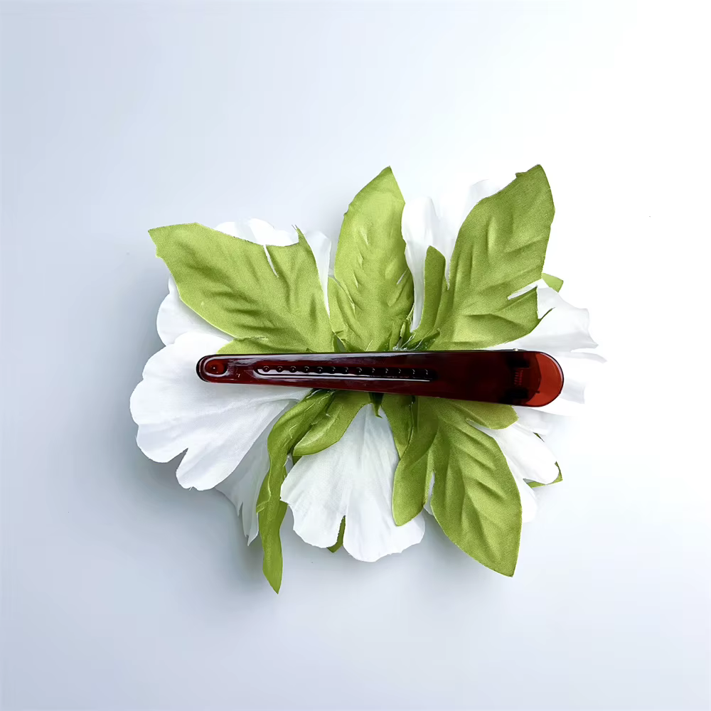 Pince à cheveux en forme de fleur d'hibiscus hawaïenne