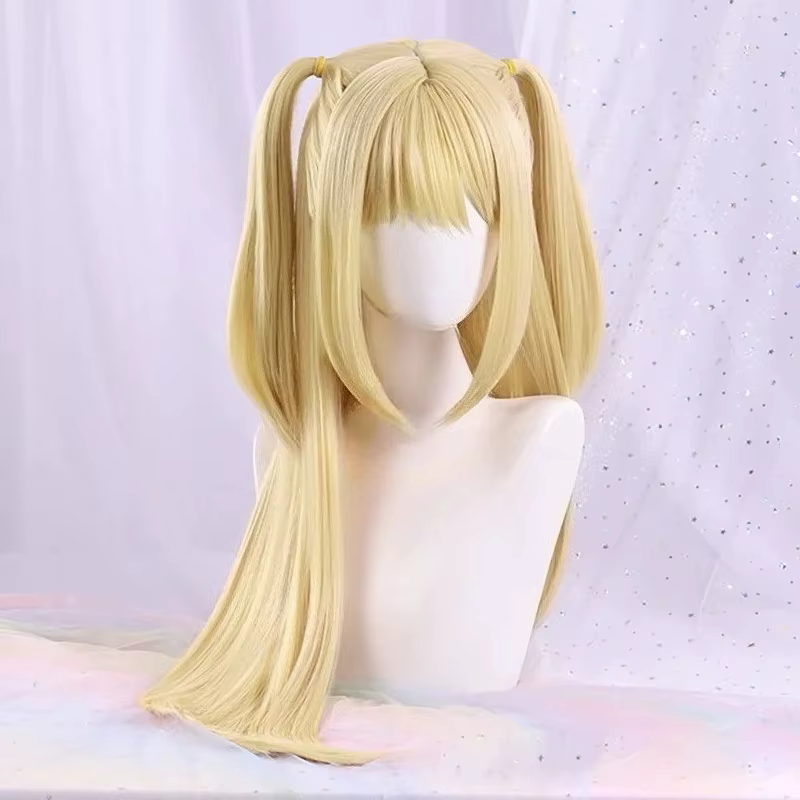 Cosplay perruque longue Style blond doré femmes