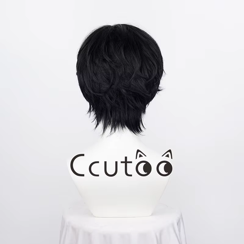Anime Portgas D. ZanShort-Perruque Cosplay Synthétique Noire