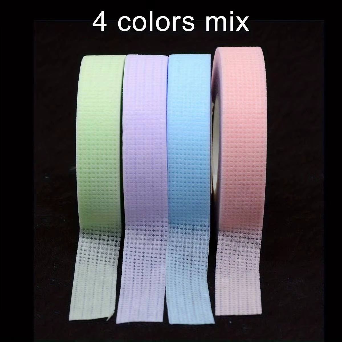 4 rouleaux de ruban adhésif respirant pour extensions de cils, riches en couleurs, ruban adhésif professionnel doux, adapté au greffage des cils