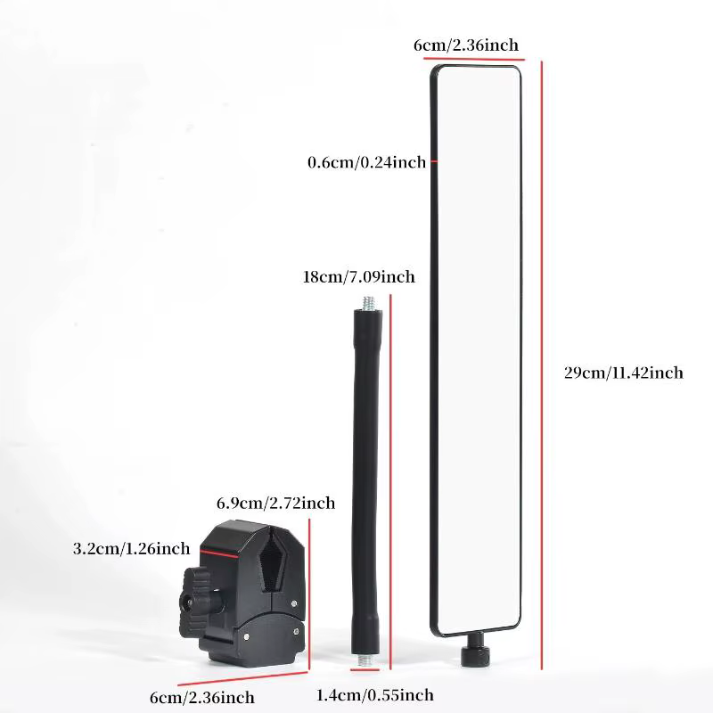 Miroir de contrôle pour extensions de cils HD anti-buée, design en bande longue, 1 pièce, portable pour usage domestique et quotidien, pour greffe de cils DIY