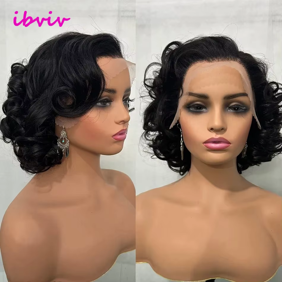 Perruque Lace Front Wig sans colle 100% cheveux humains