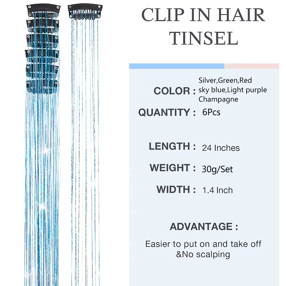 Extensions capillaires synthétiques à clips
