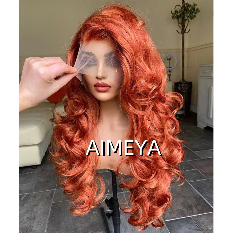 AIMEYA perruques longues en dentelle pour femmes perruque avant