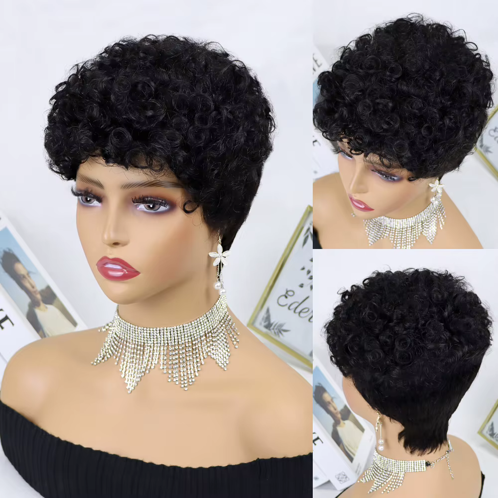 Perruques courtes en cheveux humains