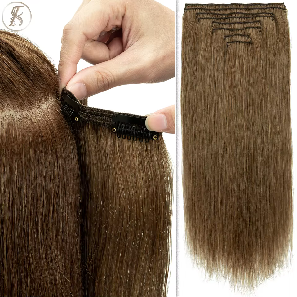 Extensions de Cheveux Naturels Lisses à réinitialisation