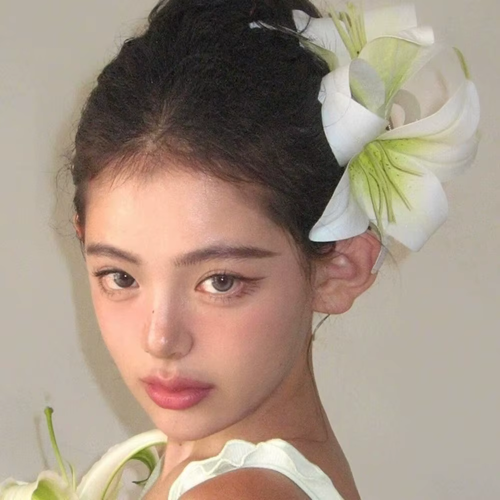 Pince à cheveux grande fleur