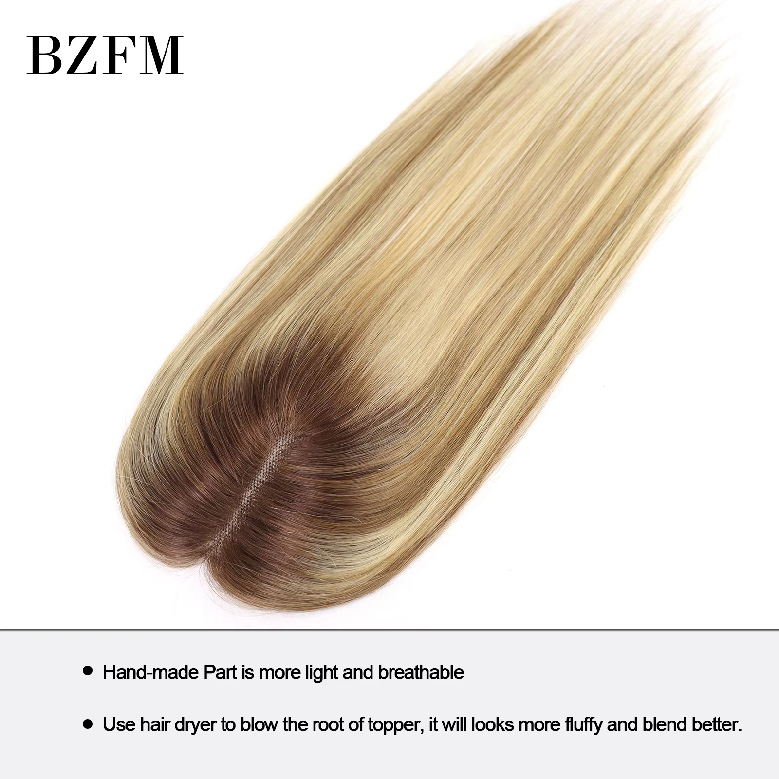 Toppers de cheveux humains européens avec clip de base en dentelle pour femmes