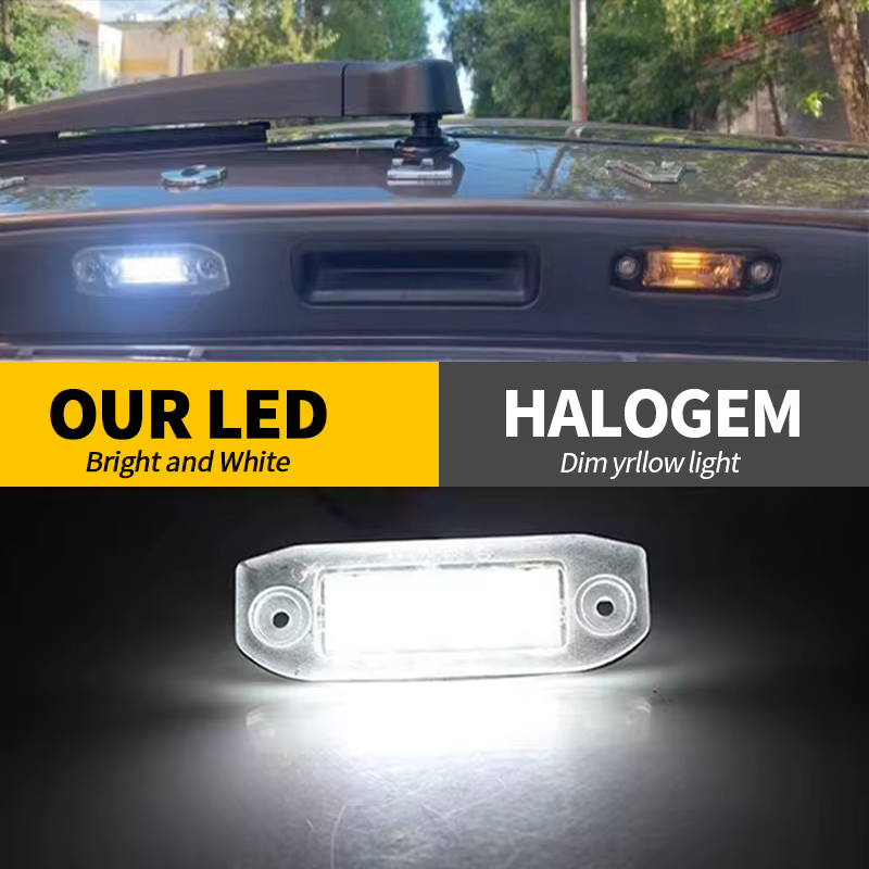 Lumière de plaque de planificateur LED, OEM #30753839/31253006, Volvo C30, C70, S80, V70, XC70, S40, V50, S60, V60, XC60, XC90, Canbus, pas courageux, 2 pièces