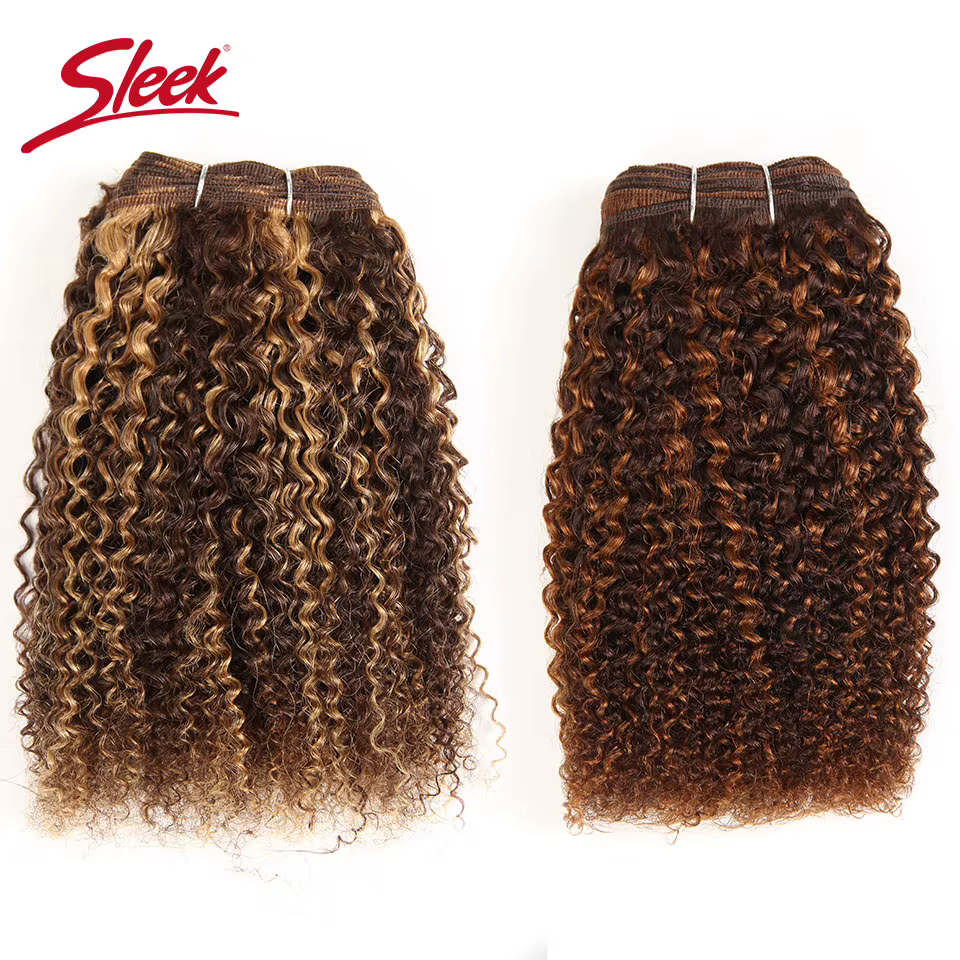 Élégant Afro crépus armure cheveux bouclés 1 pièce seulement Ombre brésilien