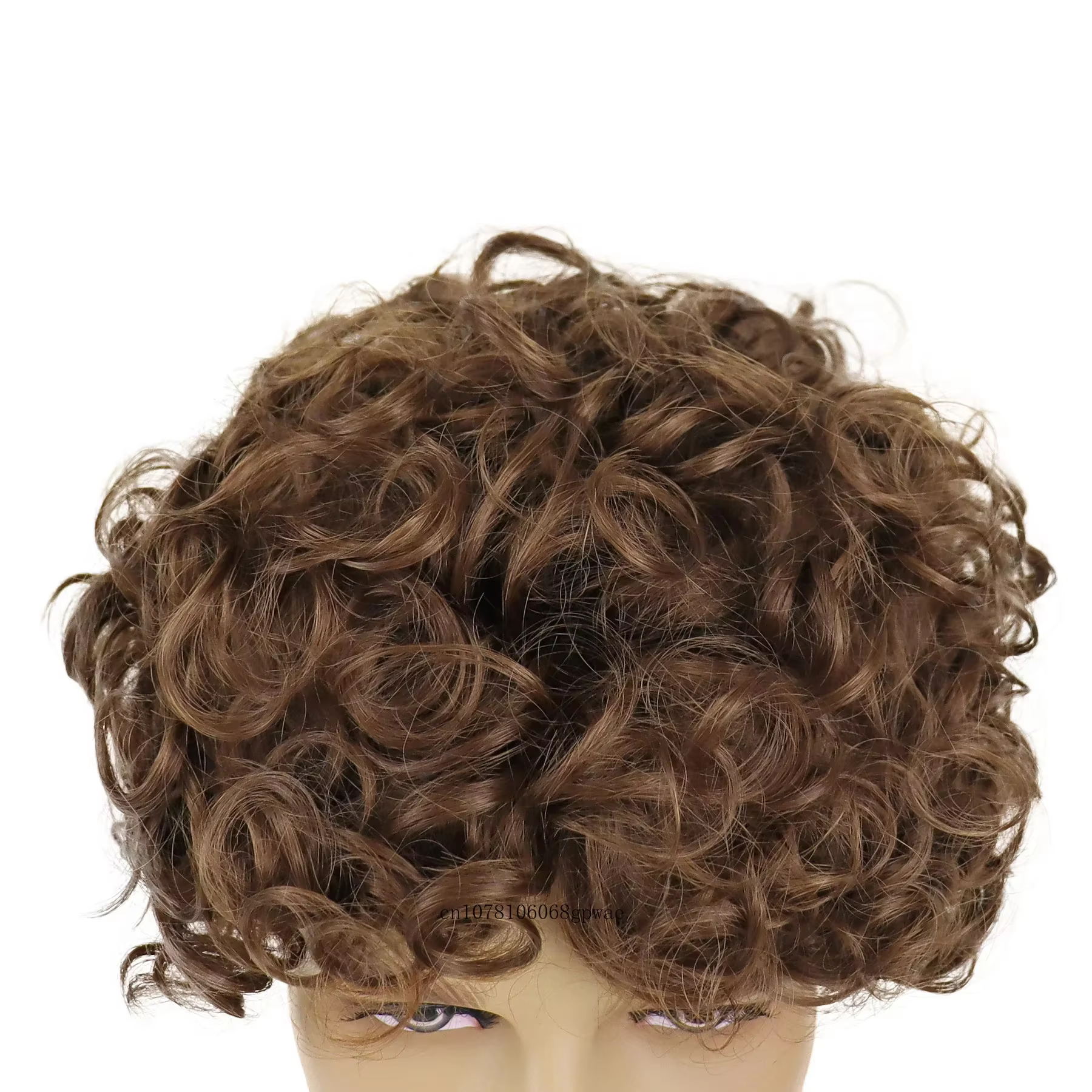 Perruque synthétique marron pour hommes