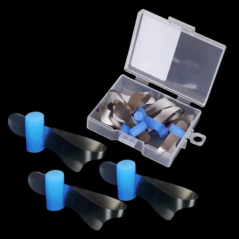 Matrices métalliques profilées sectionnelles orthodontiques, double matrice antérieure dentaire, matrice en Polyester, matrice de dentiste, matériaux de dentisterie