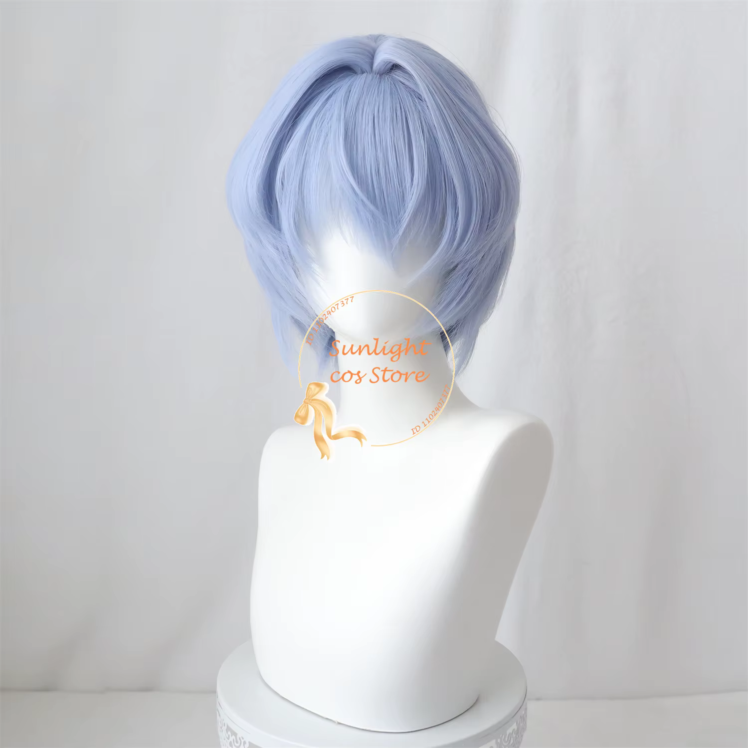 Ayanami Rei Cosplay perruque 30 cm court bleu Rei