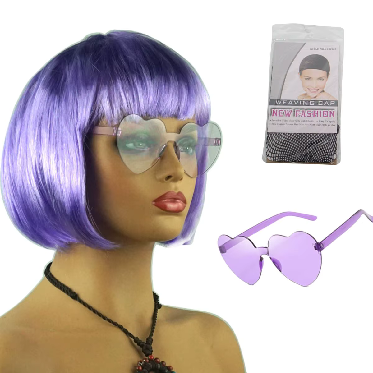 Perruque en fibre synthétique de la marque Anxin : coupe de cheveux bob avec frange