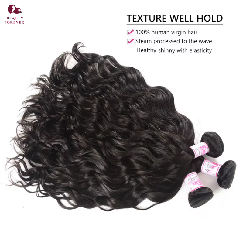 Beautyforever péruvien vague naturelle cheveux humains tisse 2/3 paquets Grade 12A