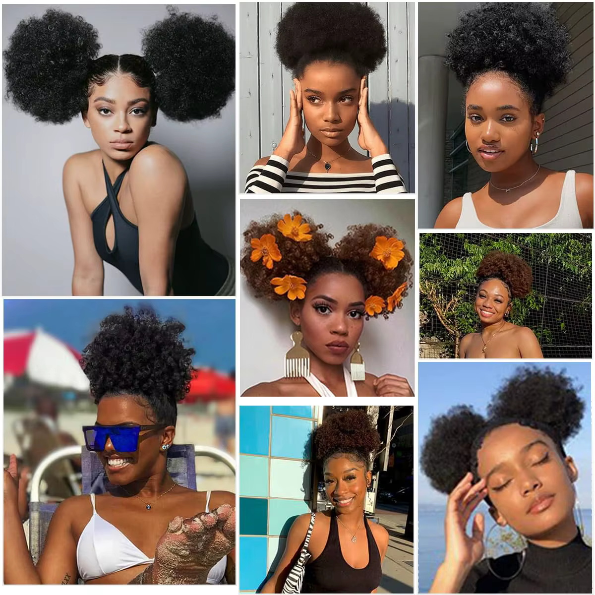 Queue de cheval afro synthétique pour cheveux naturels