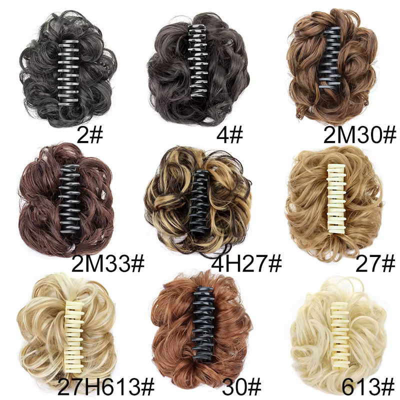 Chignon synthétique en désordre pour femmes
