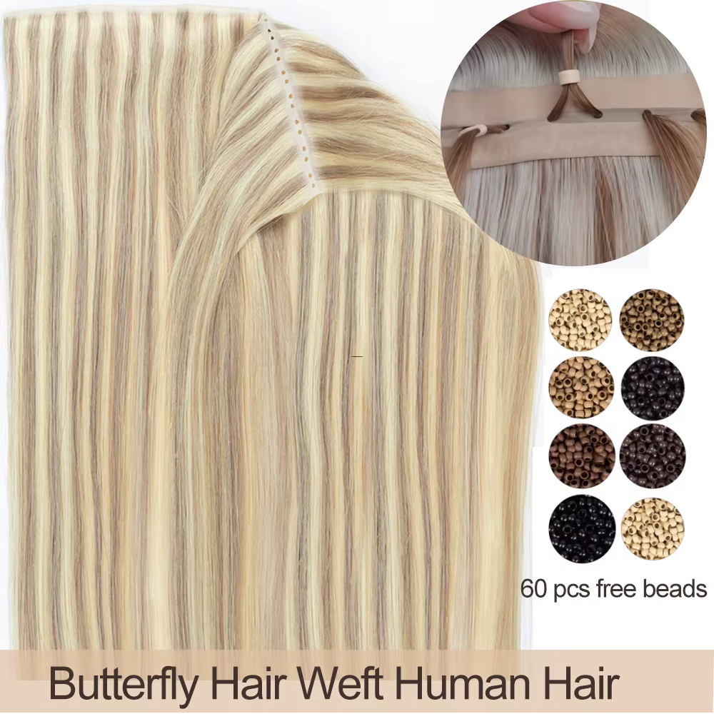 Extensions de cheveux papillon en trame