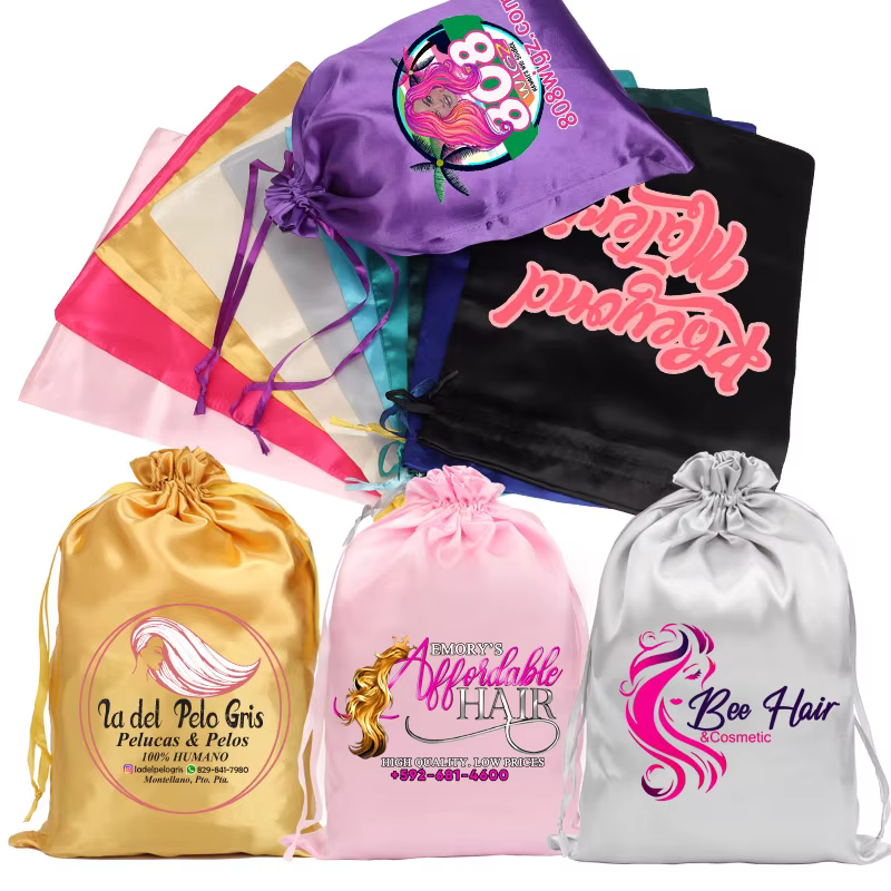 Sac en Satin pour Perruque