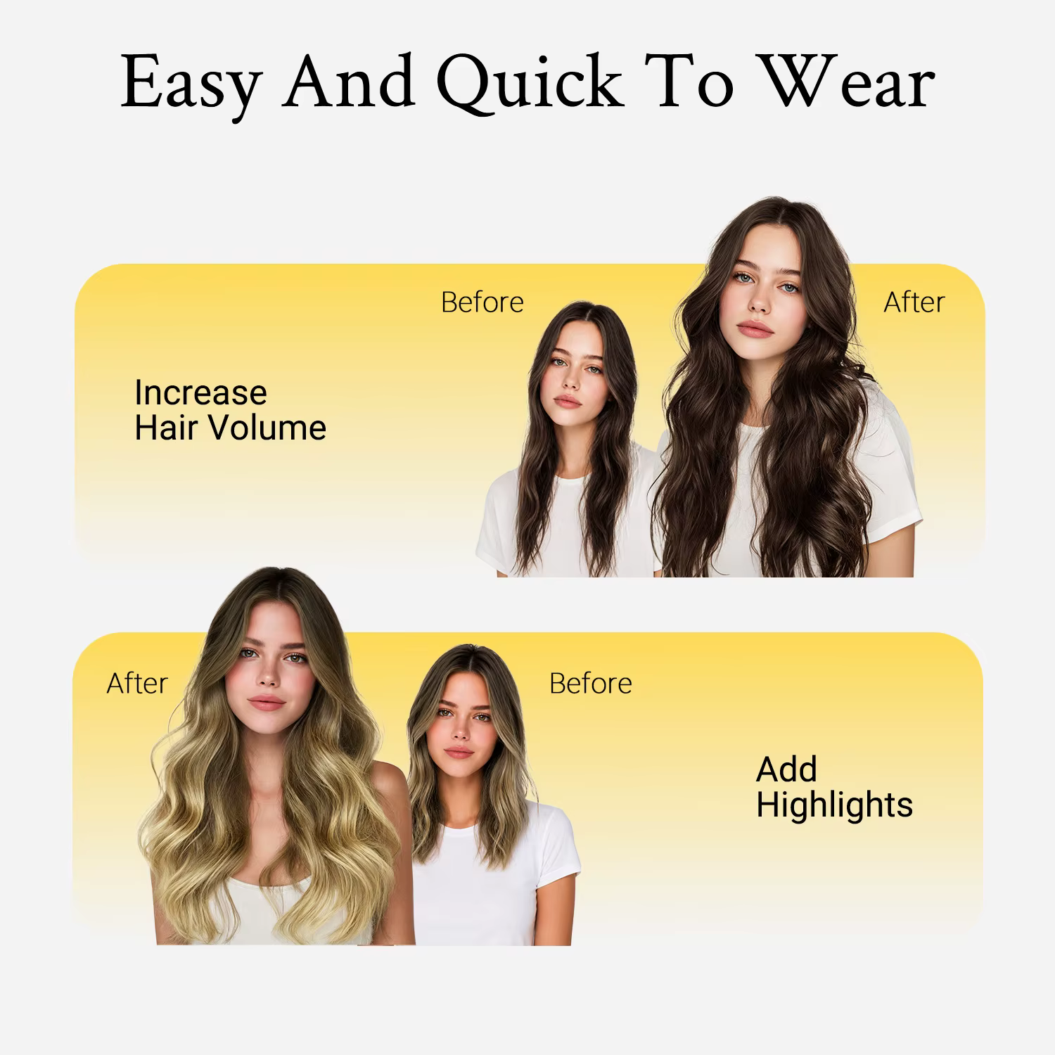 Extensions de cheveux humains naturels fil Invisible
