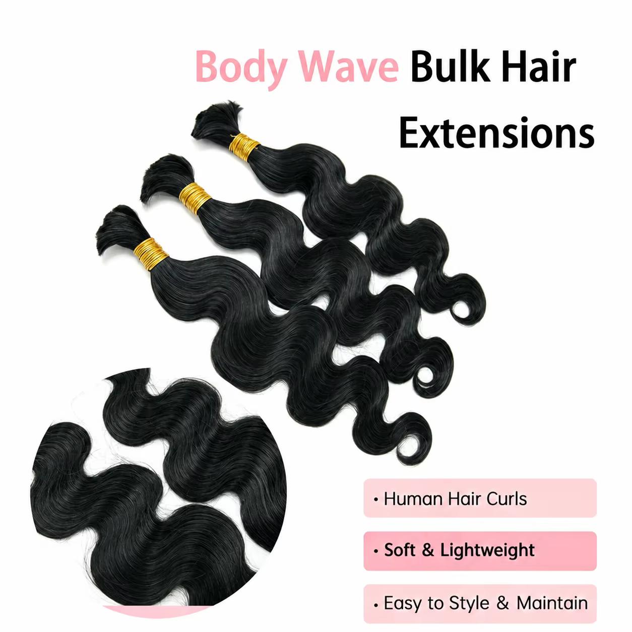 Cheveux humains en vrac pour tressage
