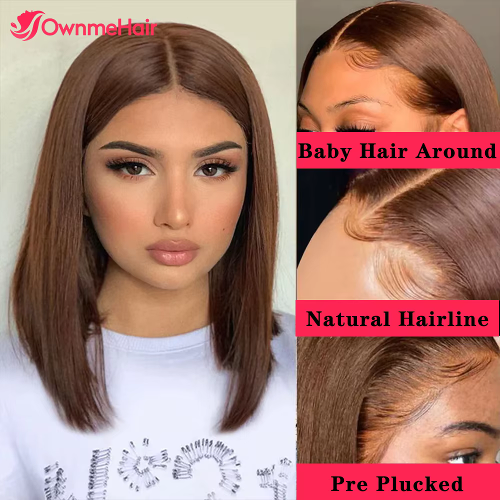Perruques de cheveux humains sans colle