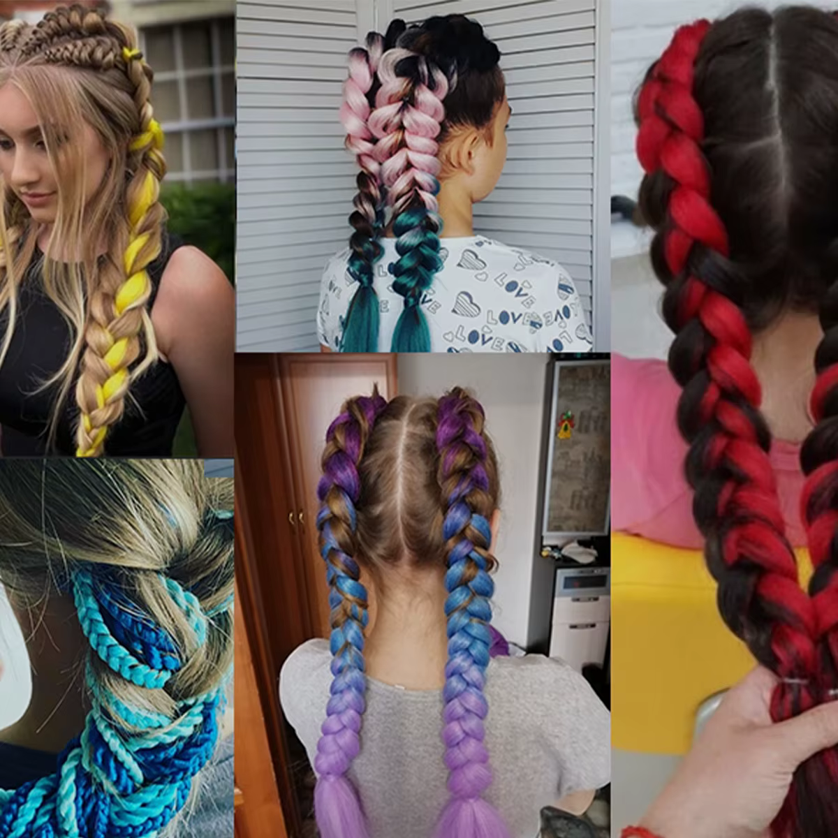 Extensions Capillaires Synthétiques Africaines Tressées Ombrées