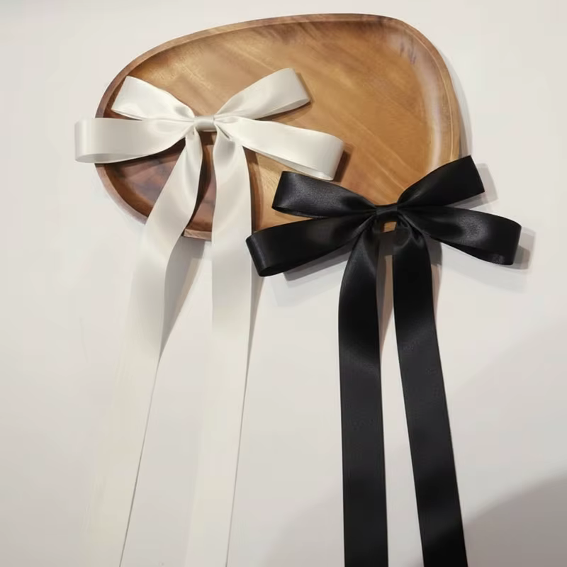 Pince à cheveux avec nœud en ruban Extra Long