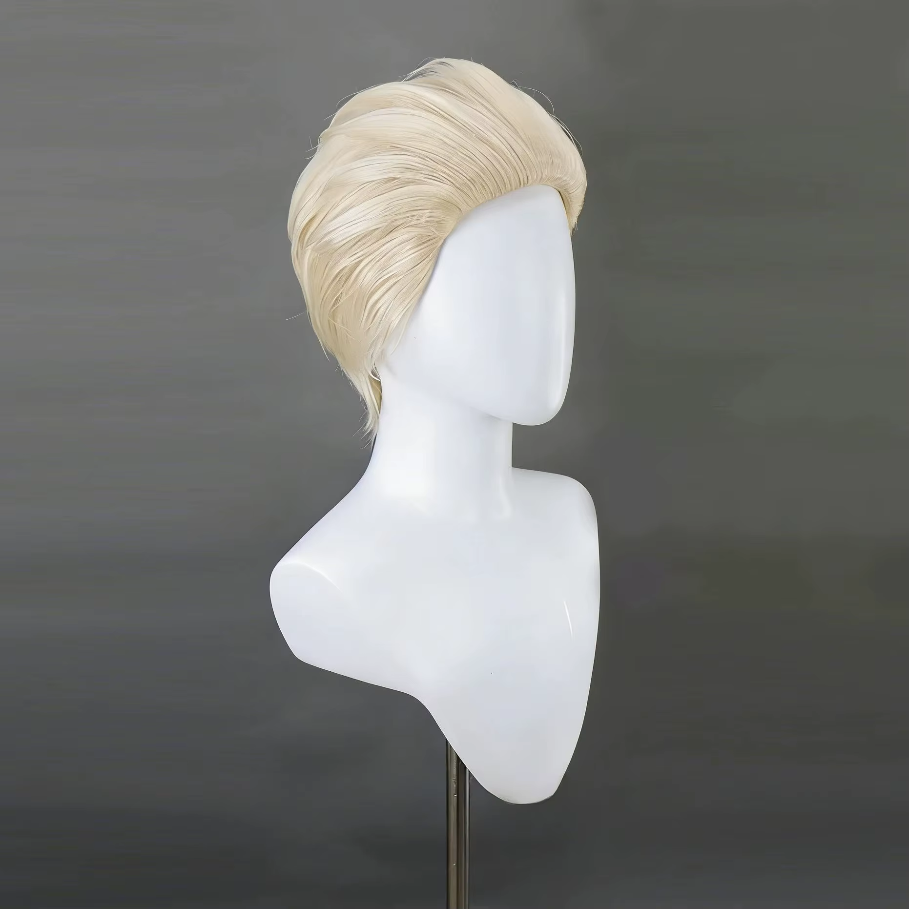 Perruque de cosplay synthétique pour homme et femme