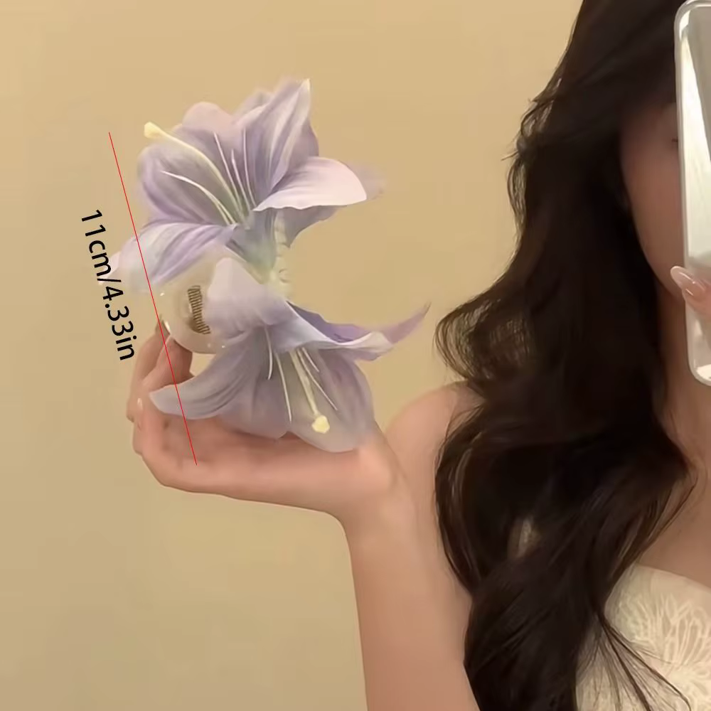 Pince à cheveux fleur de lilium pour femme