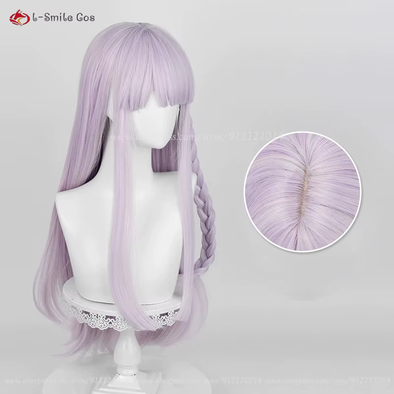 Kirigiri Kyoko Cosplay perruque 80 cm violet clair perruques pour femmes