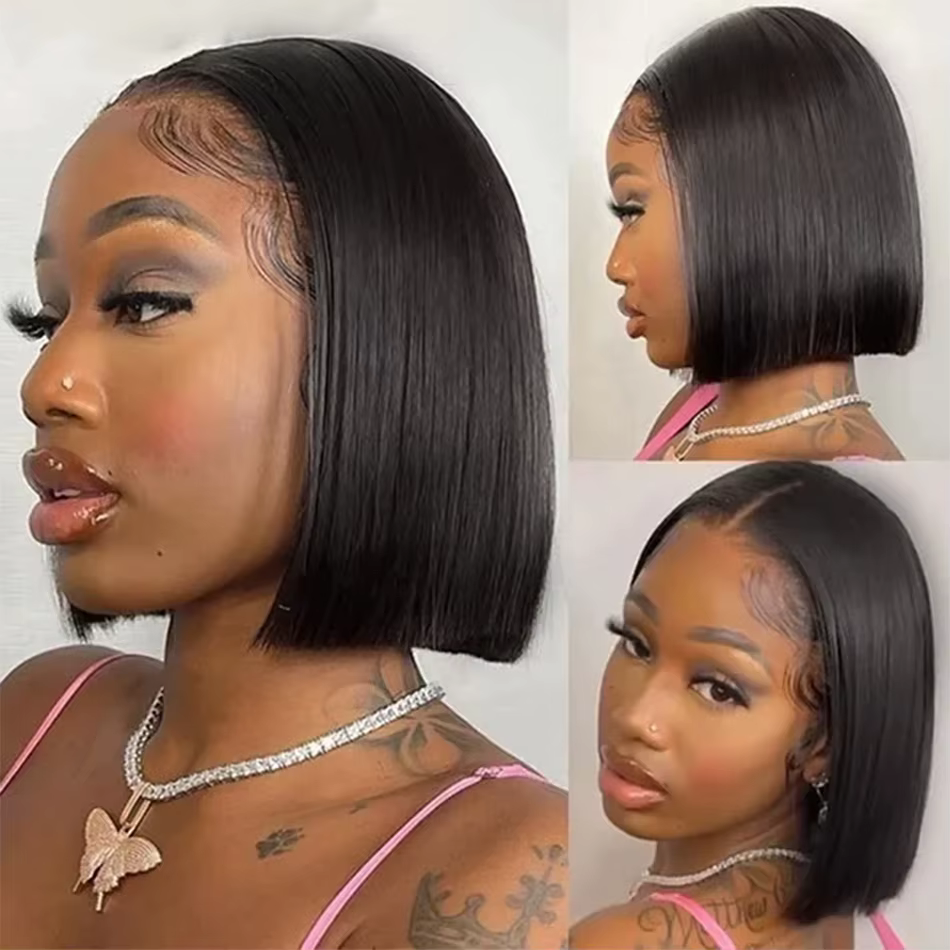 Perruque Bob Lace Frontal Wig brésilienne Remy