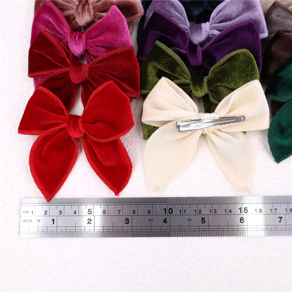 Pinces à cheveux en velours pour tout-petits