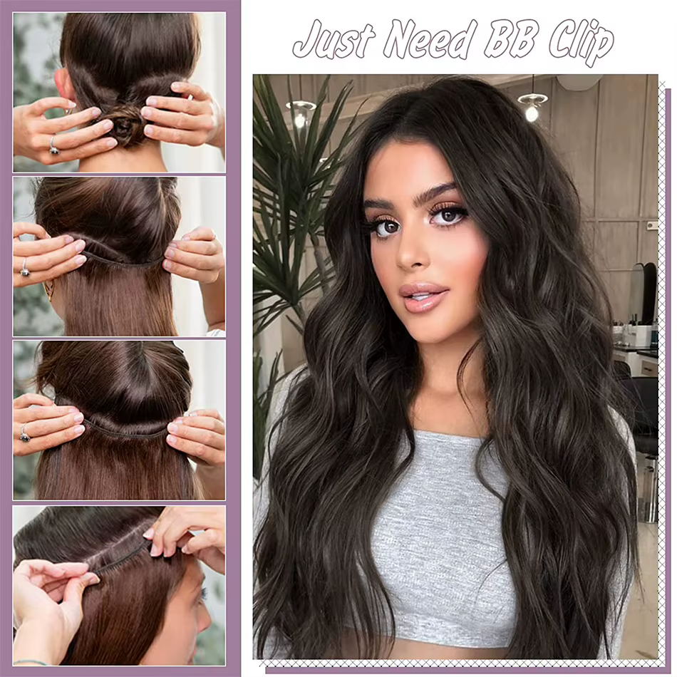 Extensions synthétiques longues à clips