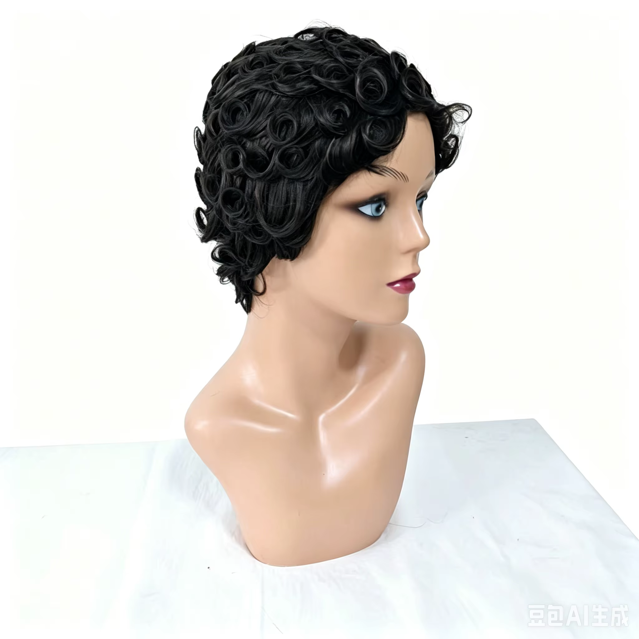 Perruque courte bob pour femme en cheveux humains
