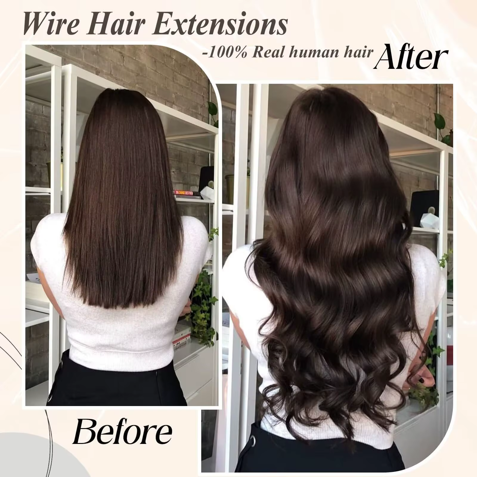 Extensions de cheveux à fil invisible