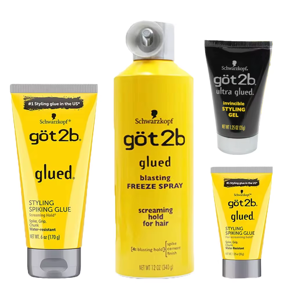 Got2b Glued Gel Coiffant Fixant Invisible Résistant à l'Eau Tenue Forte pour Adhésifs de Perruques Gel de Contrôle des