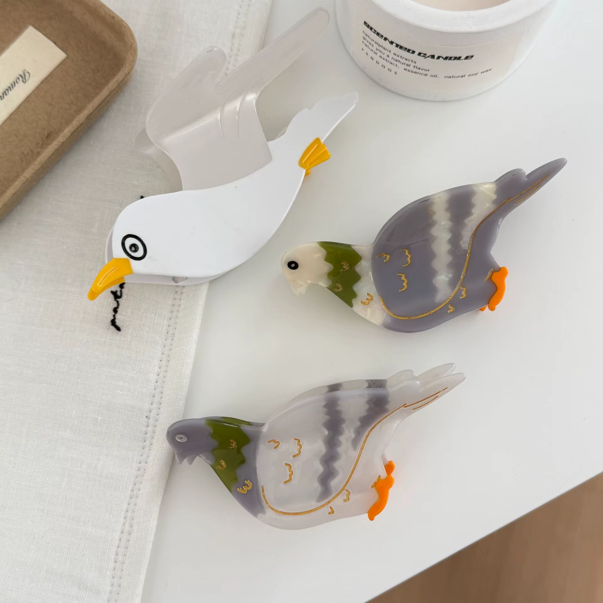 Nouvelle collection 2026 : Pinces à cheveux créatives en forme d'oiseaux (pigeon
