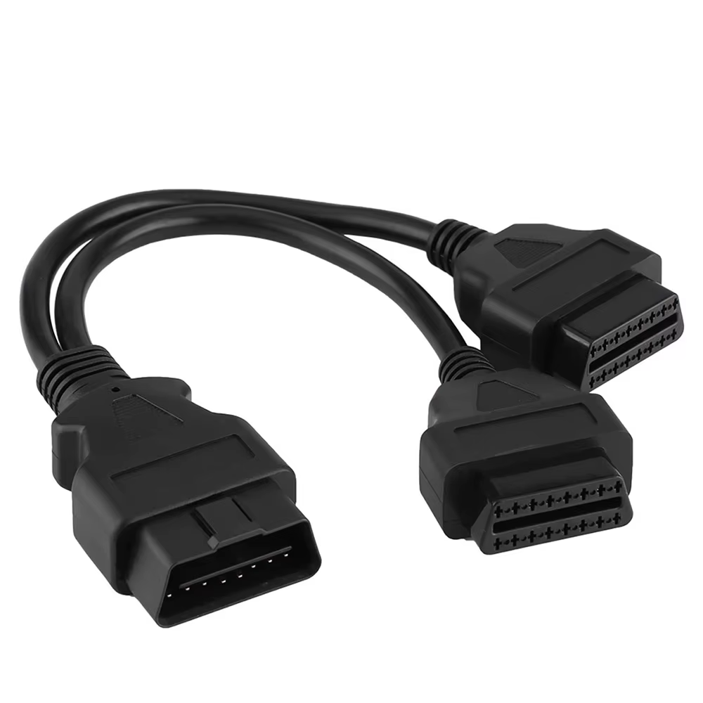 Obd2 1 à 2 câble d'extension obd2 séparateur 16 broches répartiteur OBDII voiture 16 broches OBDII mâle à double femelle séparateur en Y répartiteur obd