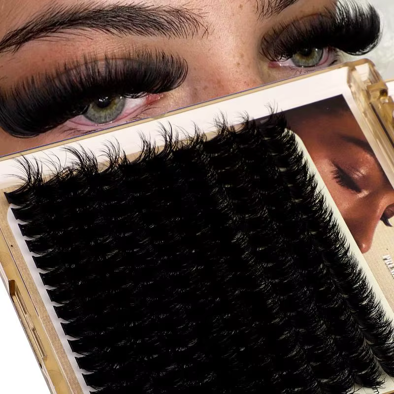 Clusters de cils épais et volumineux pour extension de cils DIY
