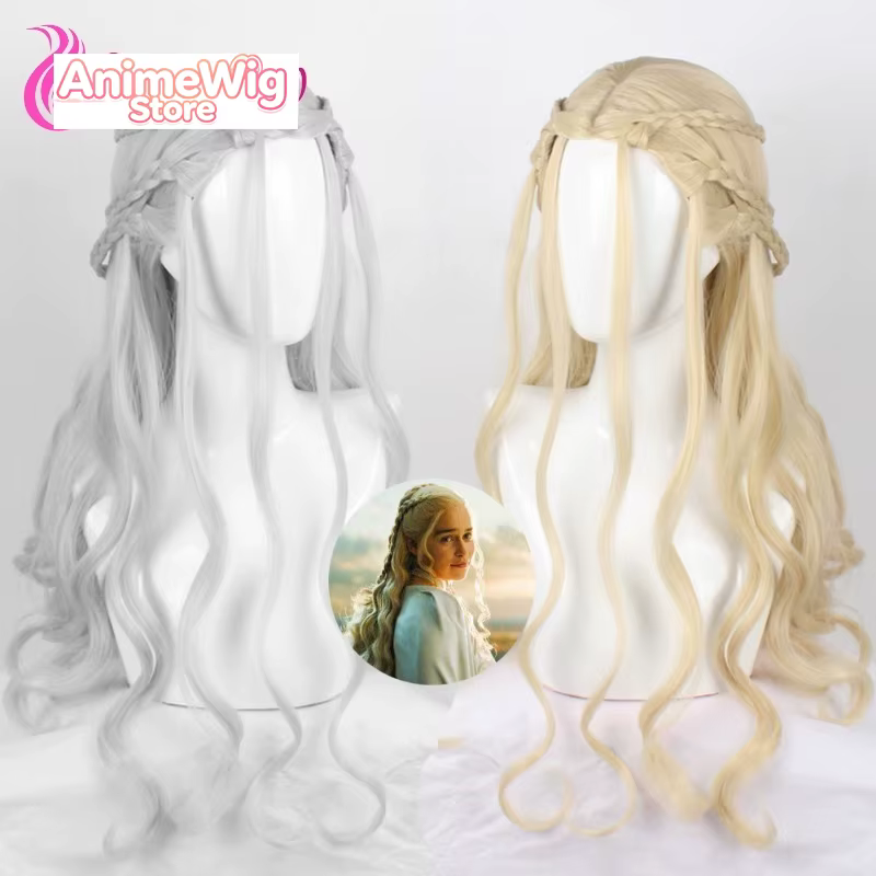 Perruque synthétique longue et bouclée Daenerys Targaryen
