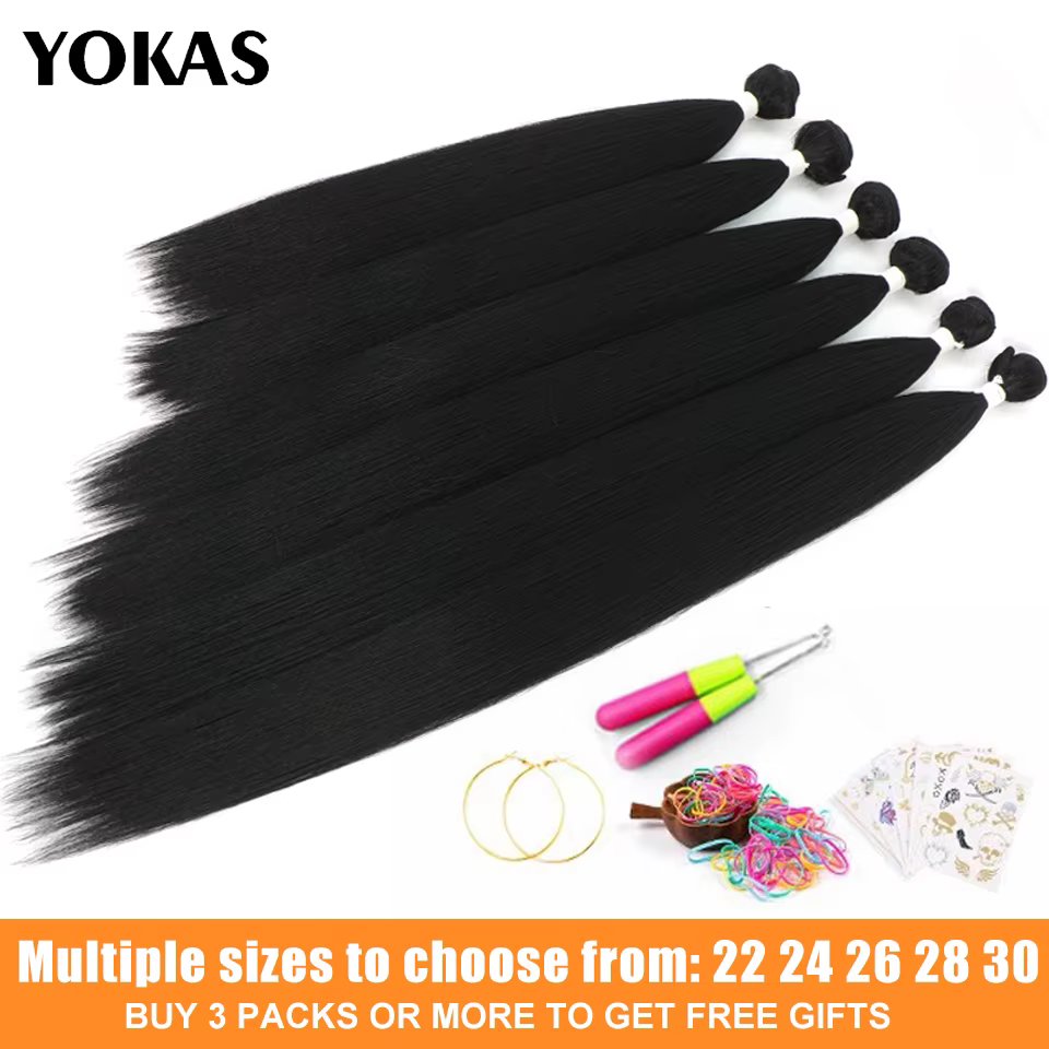 40 pouces cheveux longs tissage Blonde synthétique droite Ombre