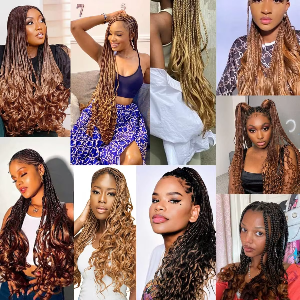 Extensions de cheveux synthétiques pour tresses françaises
