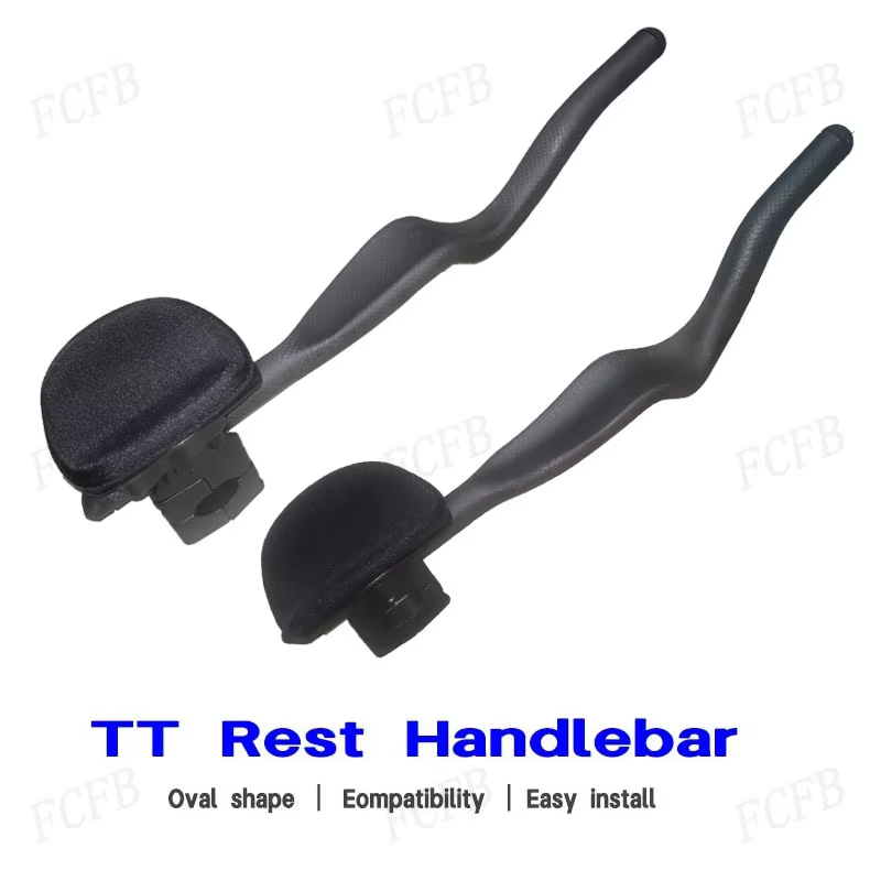 Vélo de route Triathlon temps d'essai 3K repose-vélo entièrement en carbone guidon TT 35 ° Pour extension de guidon Aero avec clip