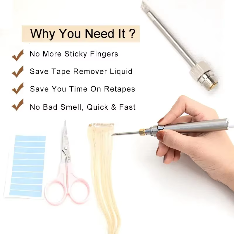 Dissolvant de colle à cheveux avec pince à pression Pro Tape Extensions