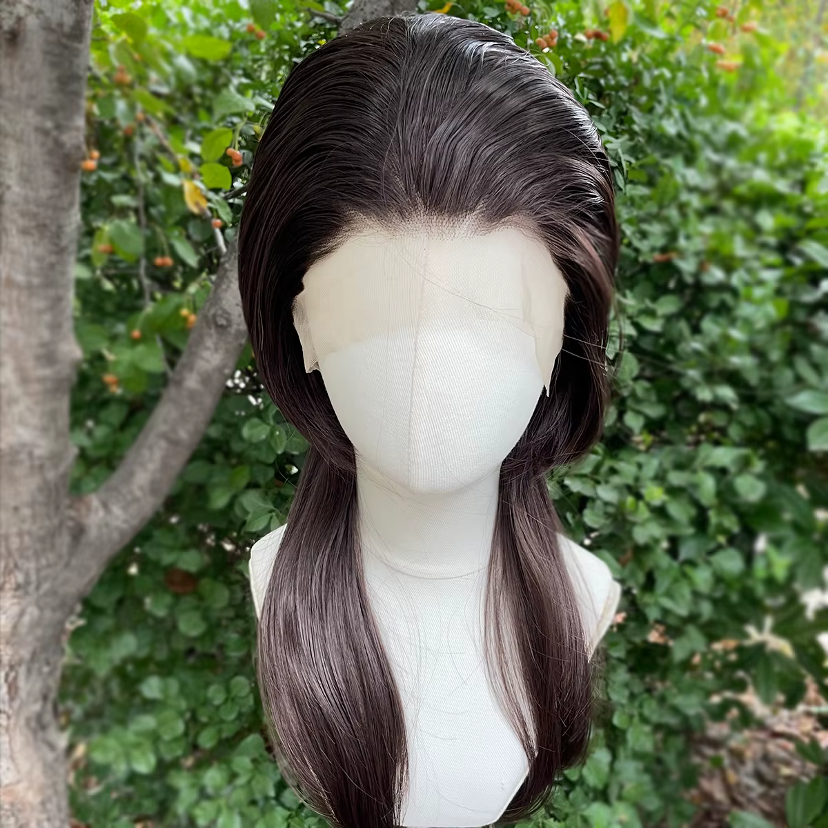 Perruques Lace Front Synthétiques Brunes pour Femmes