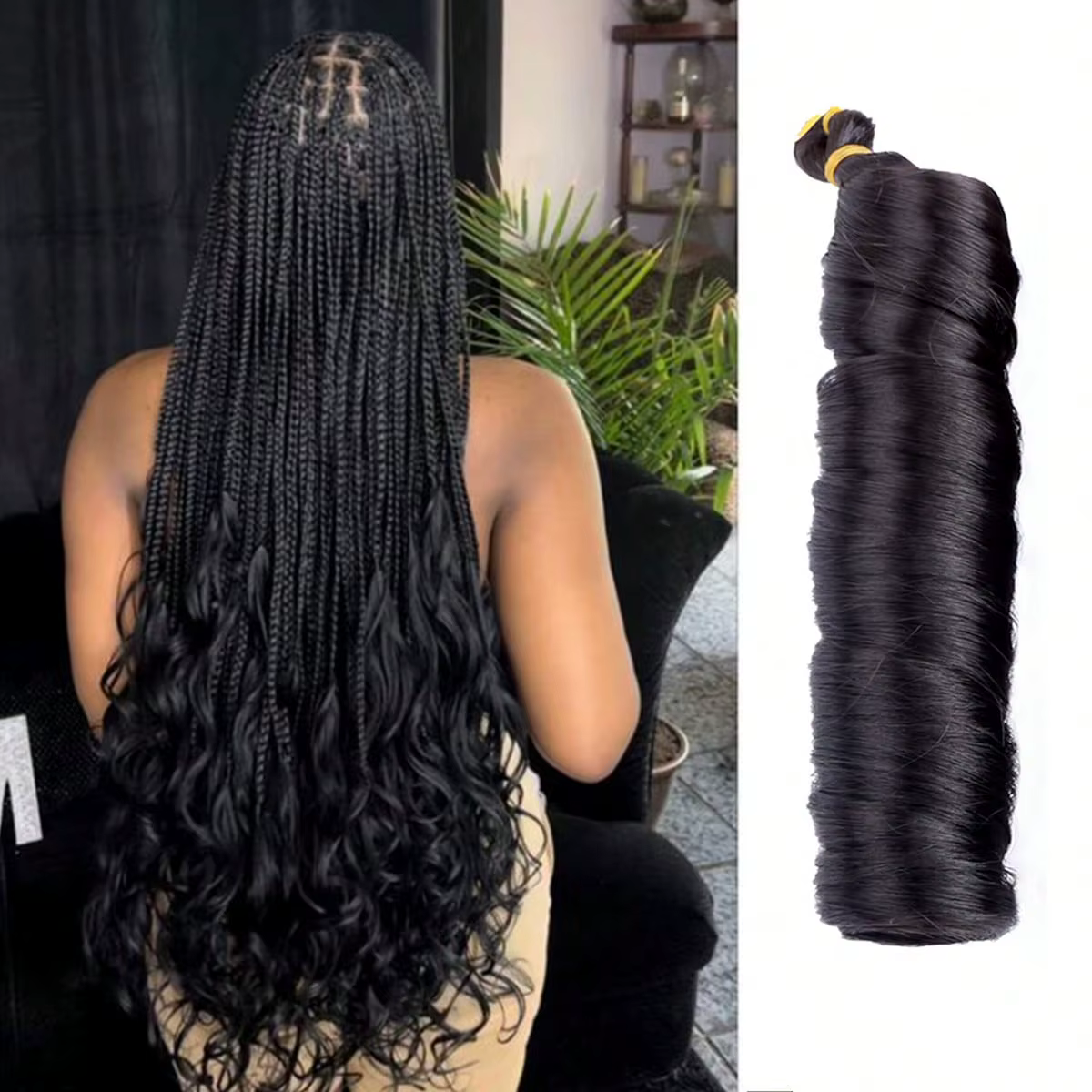 Boucles françaises cheveux Crochet tresses vague lâche spirale