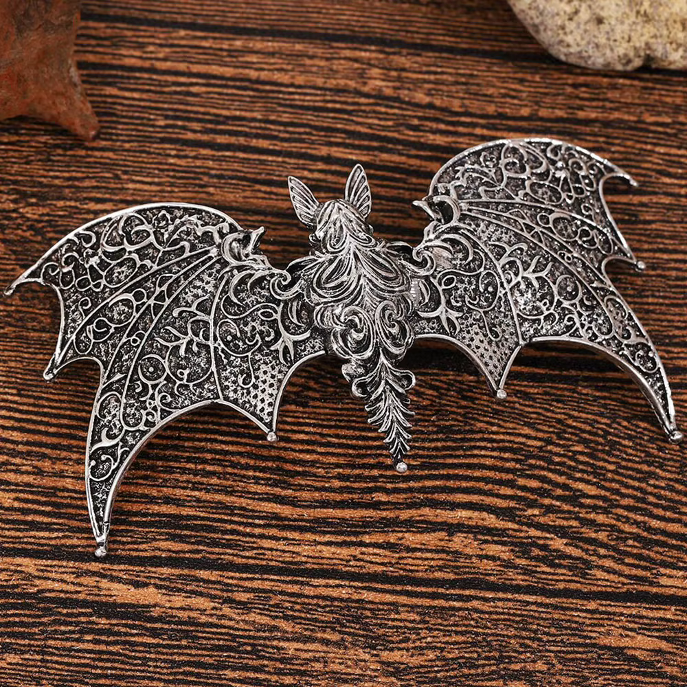 Pince à cheveux chauve-souris gothique rétro Viking pour femmes